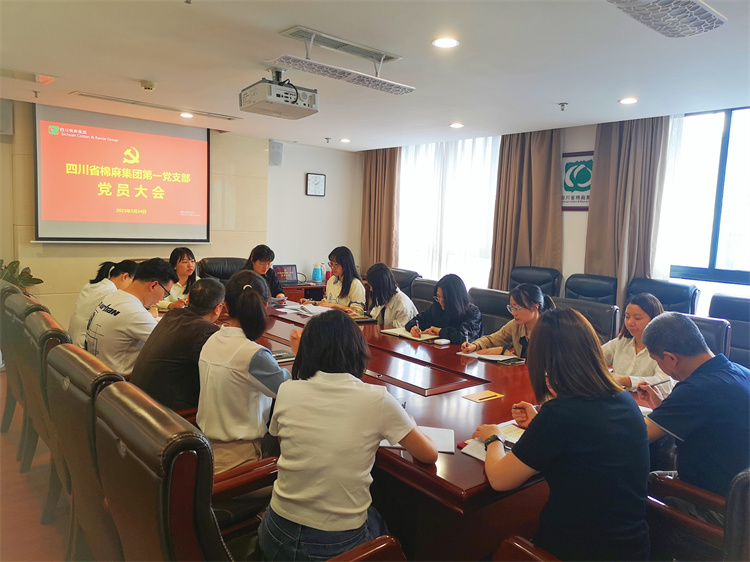 棉麻集團第一黨支部召開黨員大會暨“學思想、強黨性、重實踐、建新功”5月主題黨日