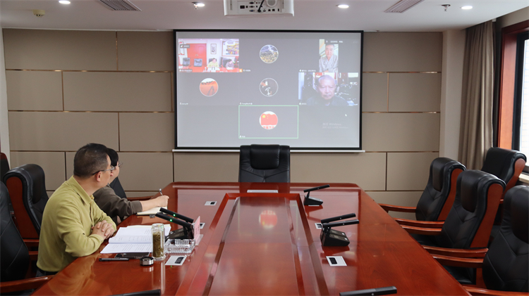 集團(tuán)公司出席與上海向陽公益基金會、 供銷總社青島公司、國科凱信集團(tuán)交流合作視頻會